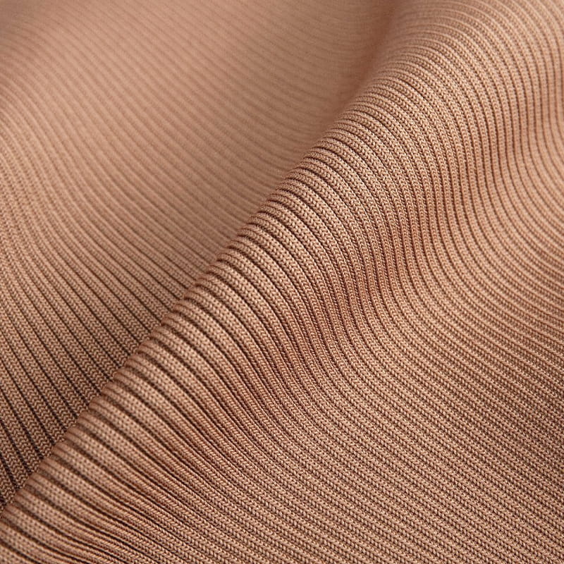 tissu de Knit nervuré par polyester de bas bout droit 2x2 pour l'habillement léger